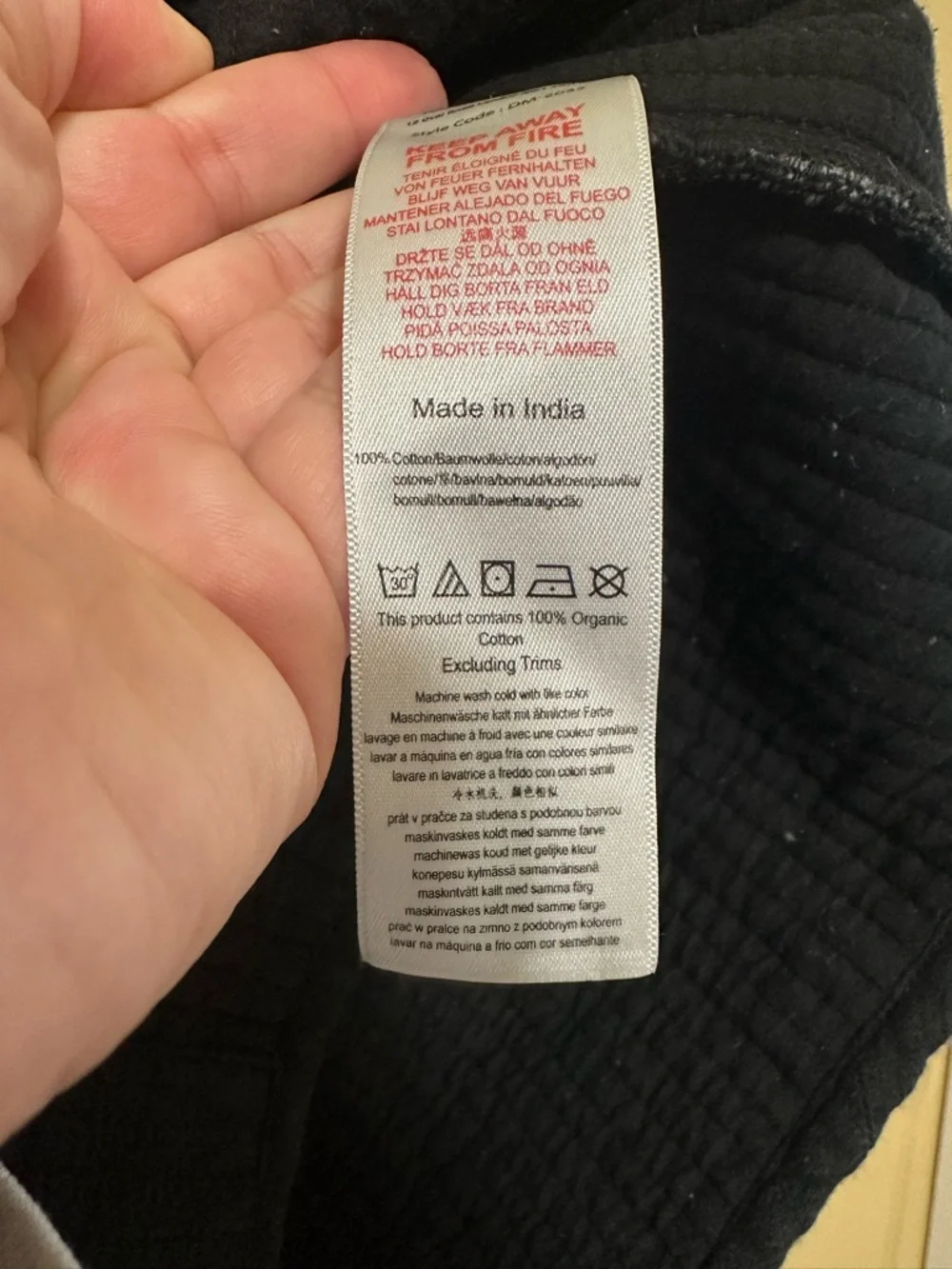 Damson Madder Quilted Peter Pan Collar Button Up Coat Velvet Tie Women 10 Black - Picture 4 of 7